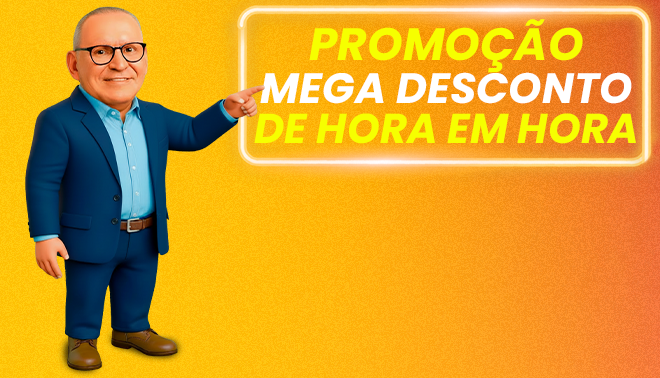 Promoção mega desconto de hora em hora